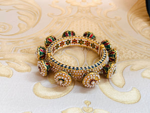 Royal Kundan and Meenakari Bangle | Traditional Indian Bridal Handcrafted Jewelry