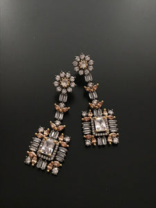 Victorian polish cz / American diamonds earrings