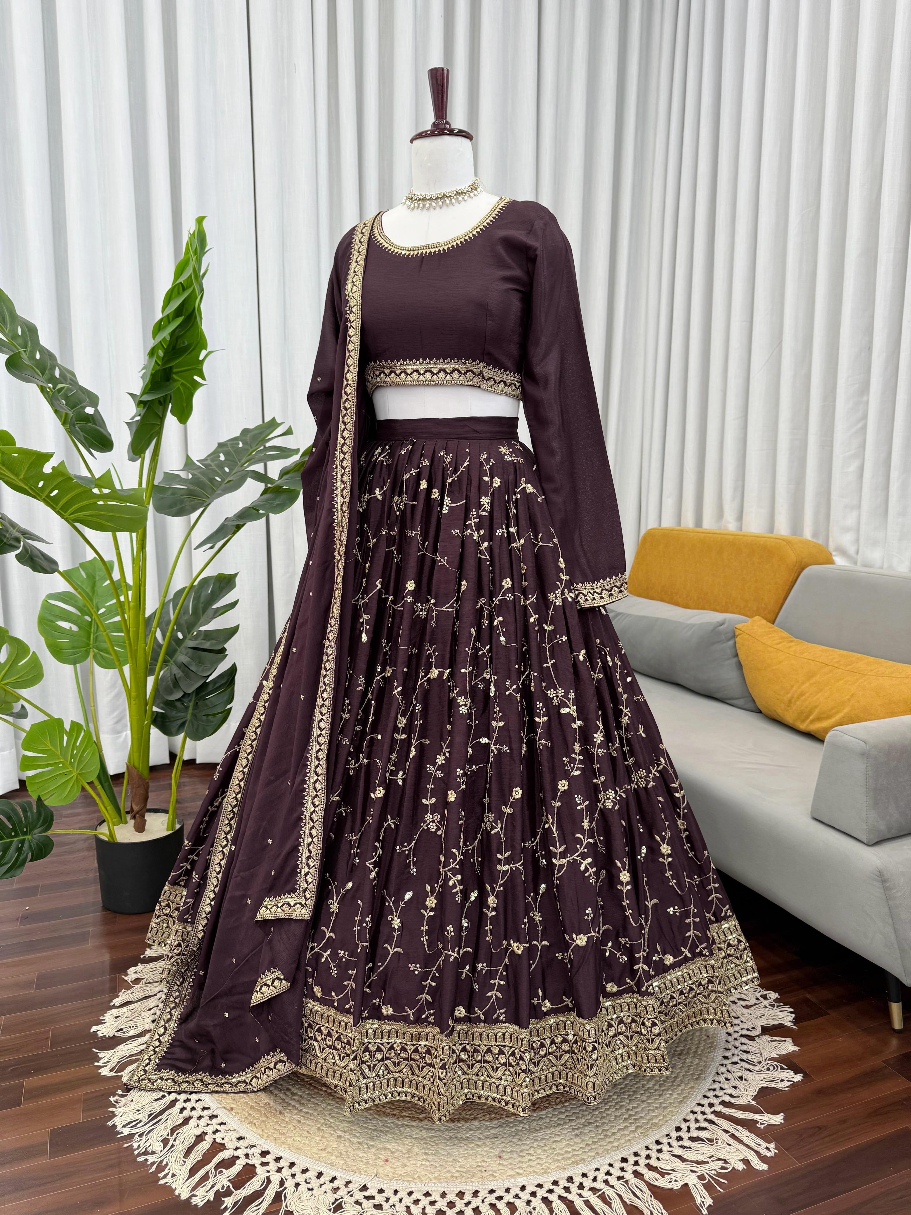 Boutique designer lehenga choli with dupatta