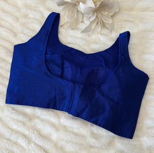 Royal blue Raw silk Bollywood blouse