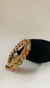Royal Kundan and Meenakari Bangle | Traditional Indian Bridal Handcrafted Jewelry
