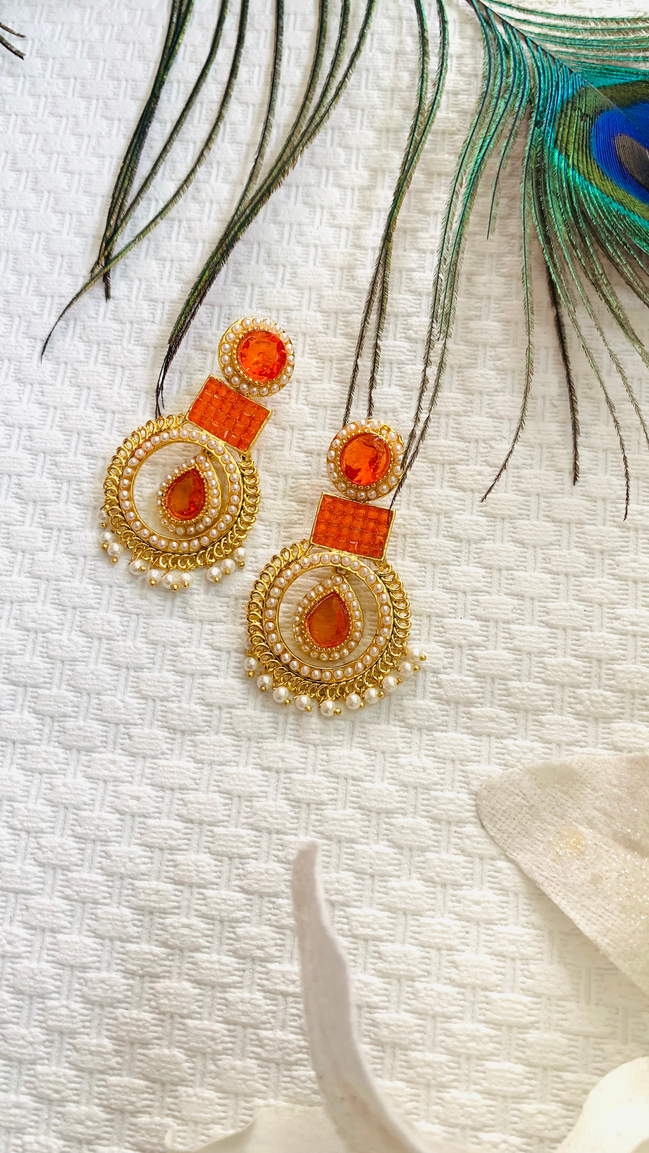 Orange earrings