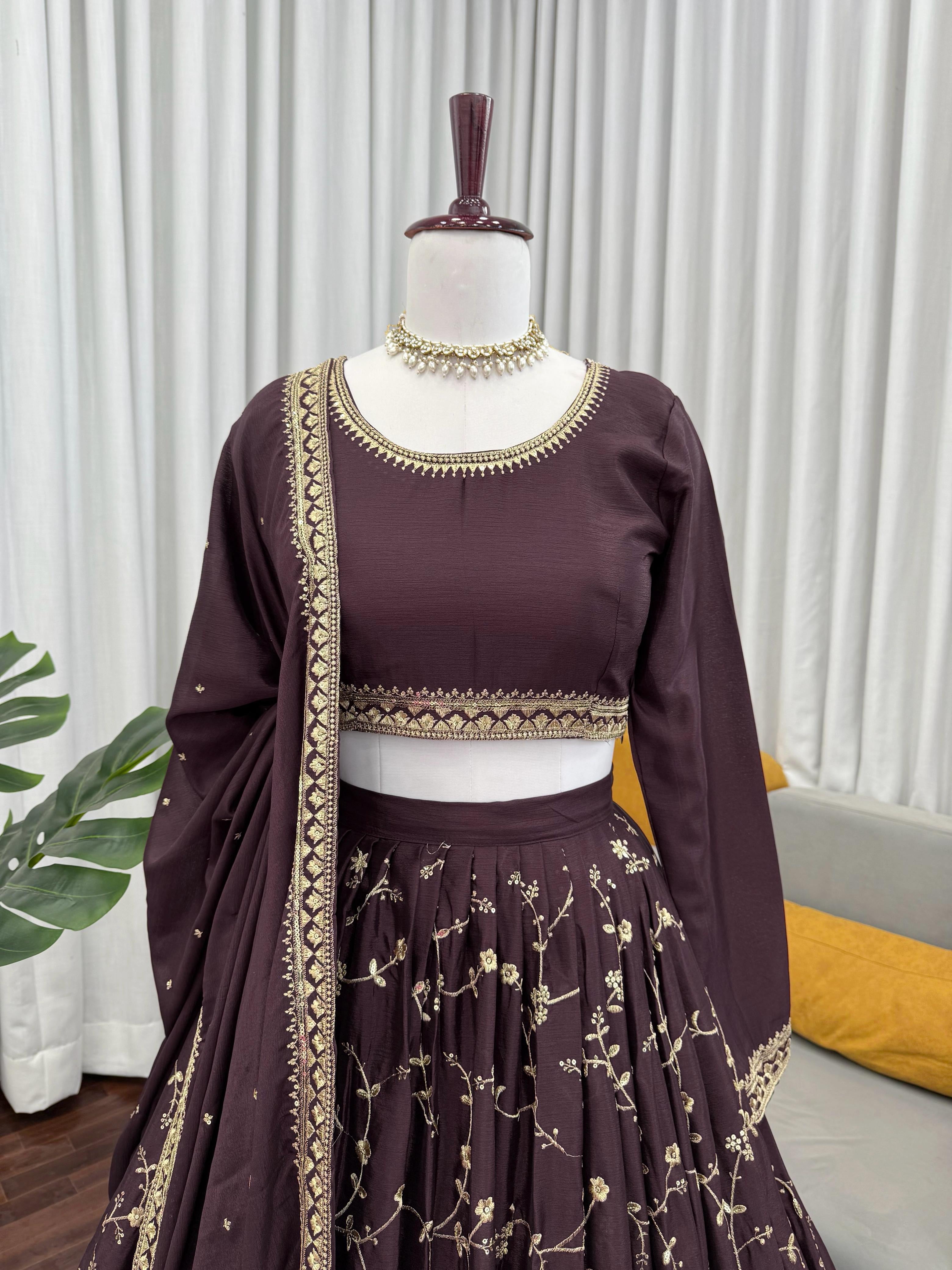 Boutique designer lehenga choli with dupatta