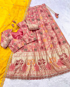 Paithank Tissue silk lehenga choli with dupatta