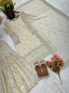 Kurta with sharara and dupatta (pre order)