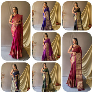 Silk saree with zari weaving