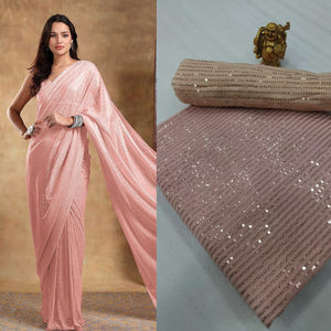 Elegant Sequins Saree with Unstitched Blouse Piece