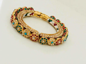 Royal Kundan and Meenakari Bangle | Traditional Indian Bridal Handcrafted Jewelry