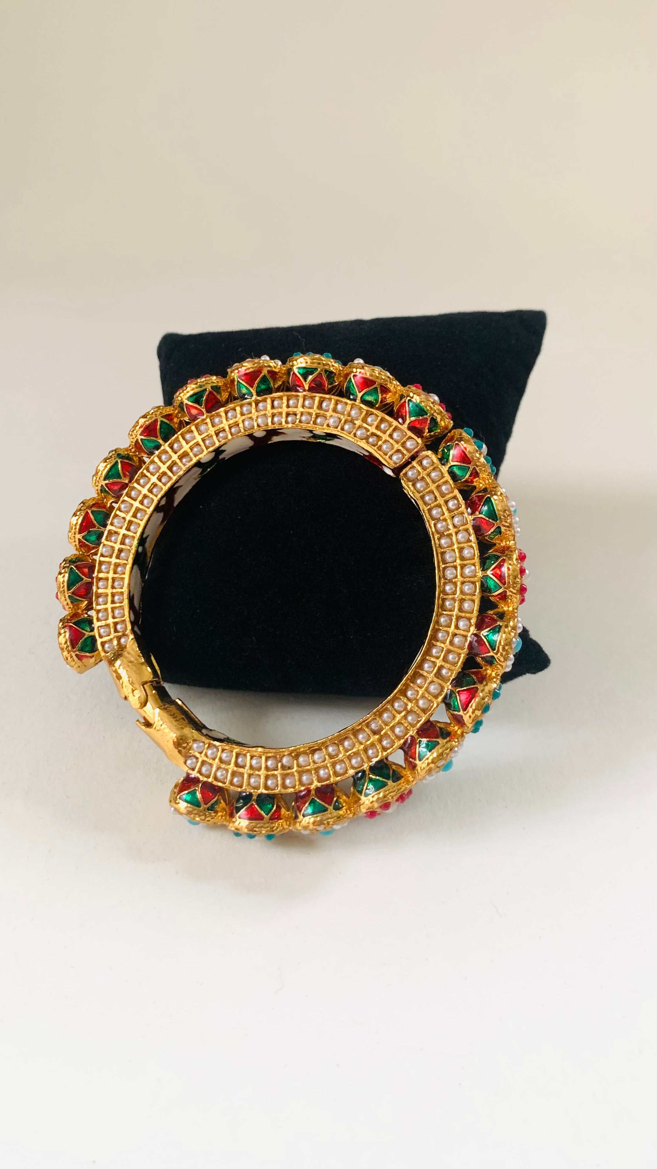 Royal Kundan and Meenakari Bangle | Traditional Indian Bridal Handcrafted Jewelry