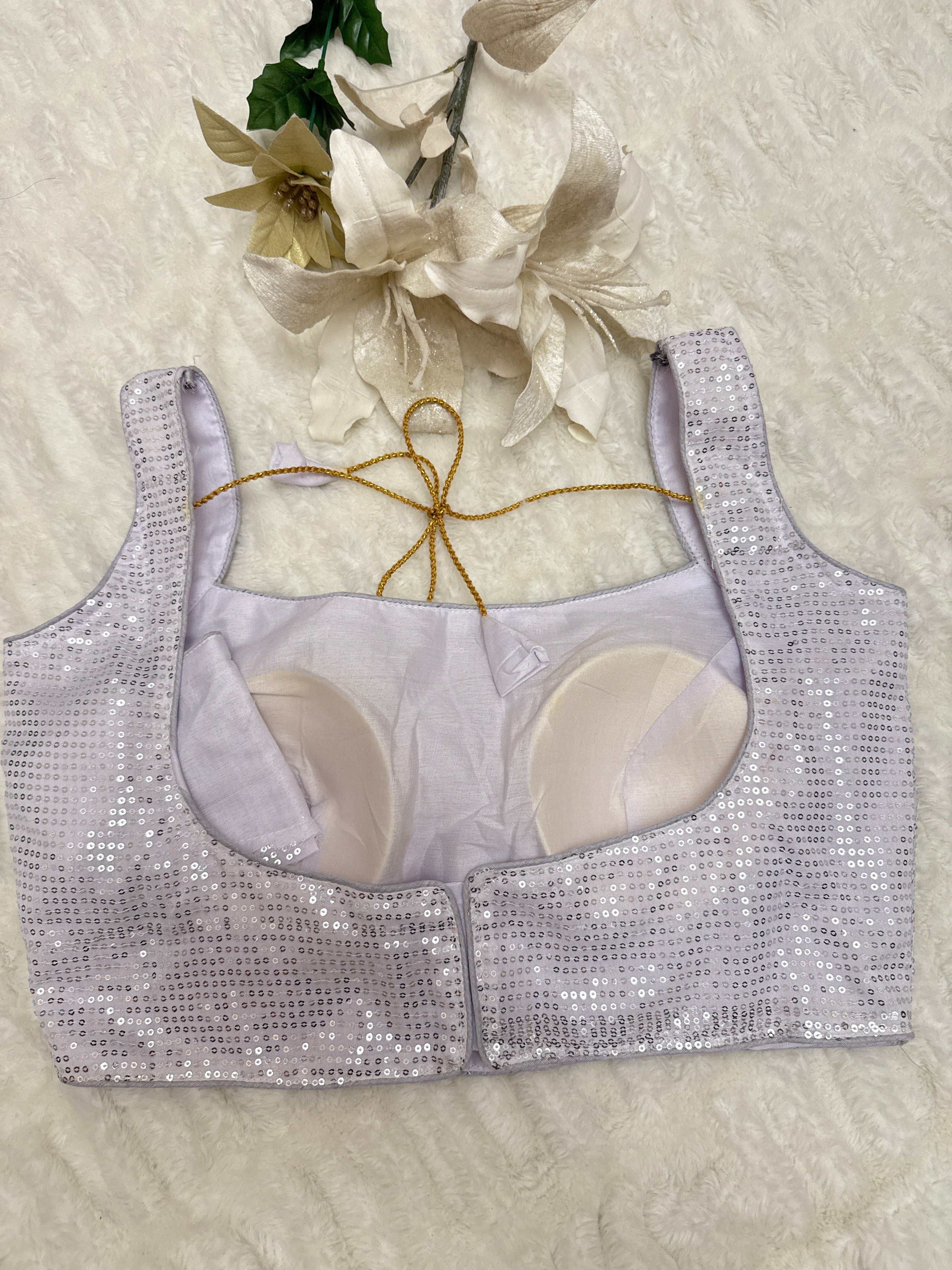 Readymade Sequins Saree Blouse – Glamorous & Ready-to-Wear