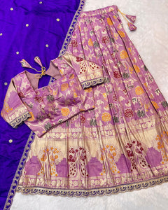 Paithank Tissue silk lehenga choli with dupatta
