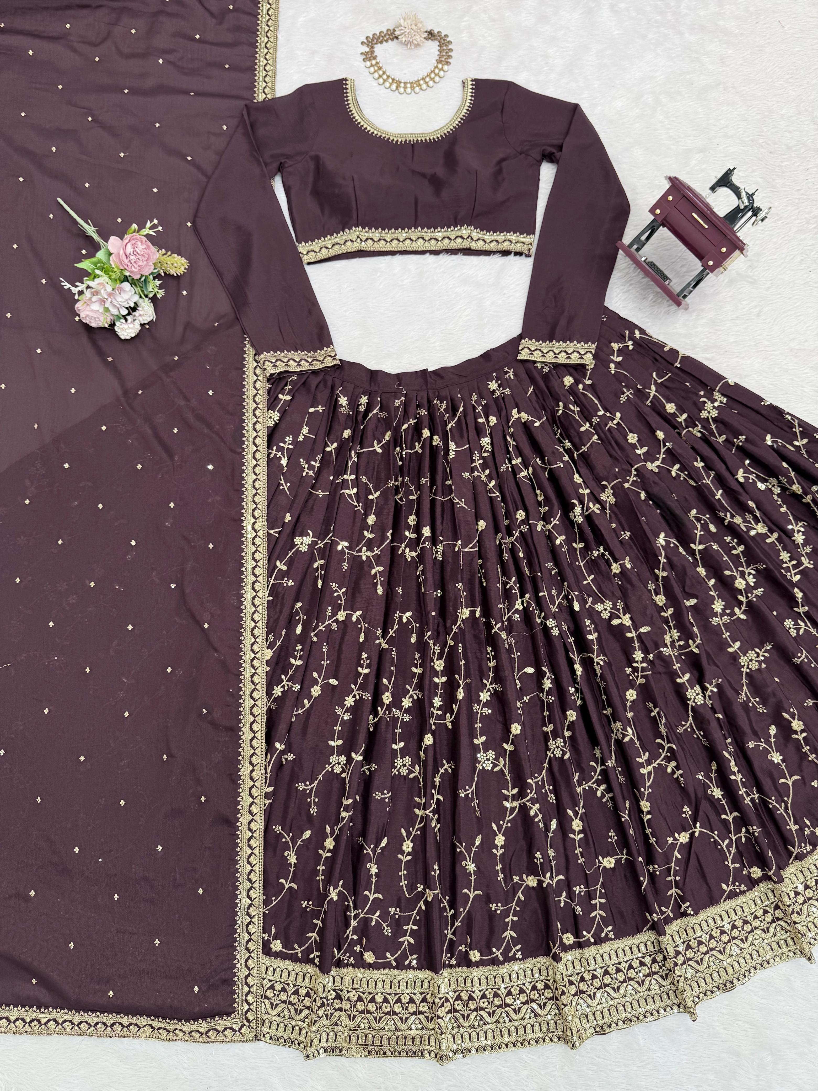 Boutique designer lehenga choli with dupatta