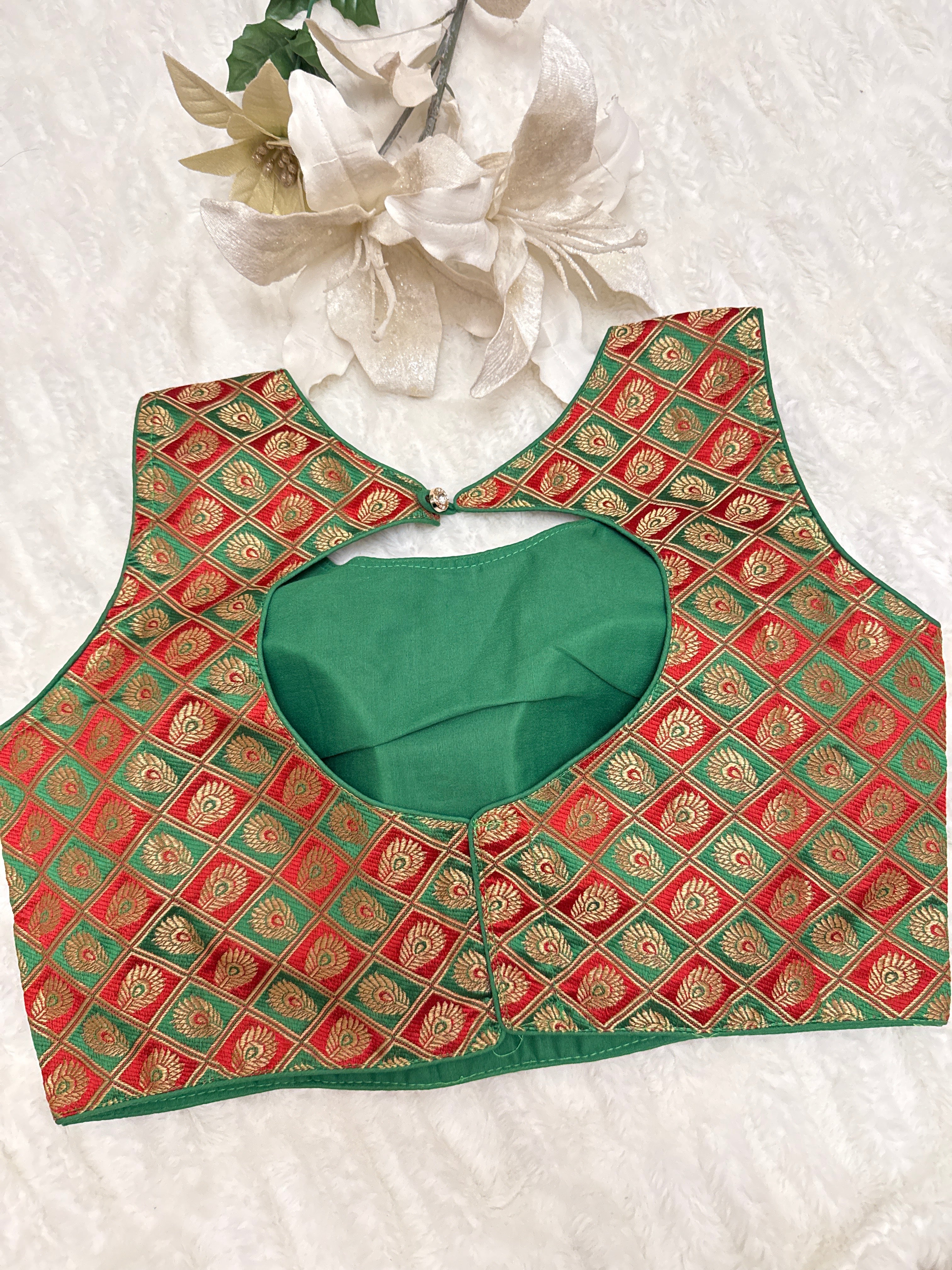 Peacock weaving readymade blouse
