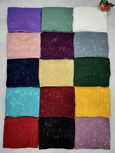 Elegant Sequins Saree with Unstitched Blouse Piece