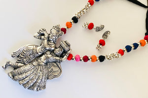 Radha Krishna Multicolour Navratri Jewellery Set | Traditional Festive Garba Accessories