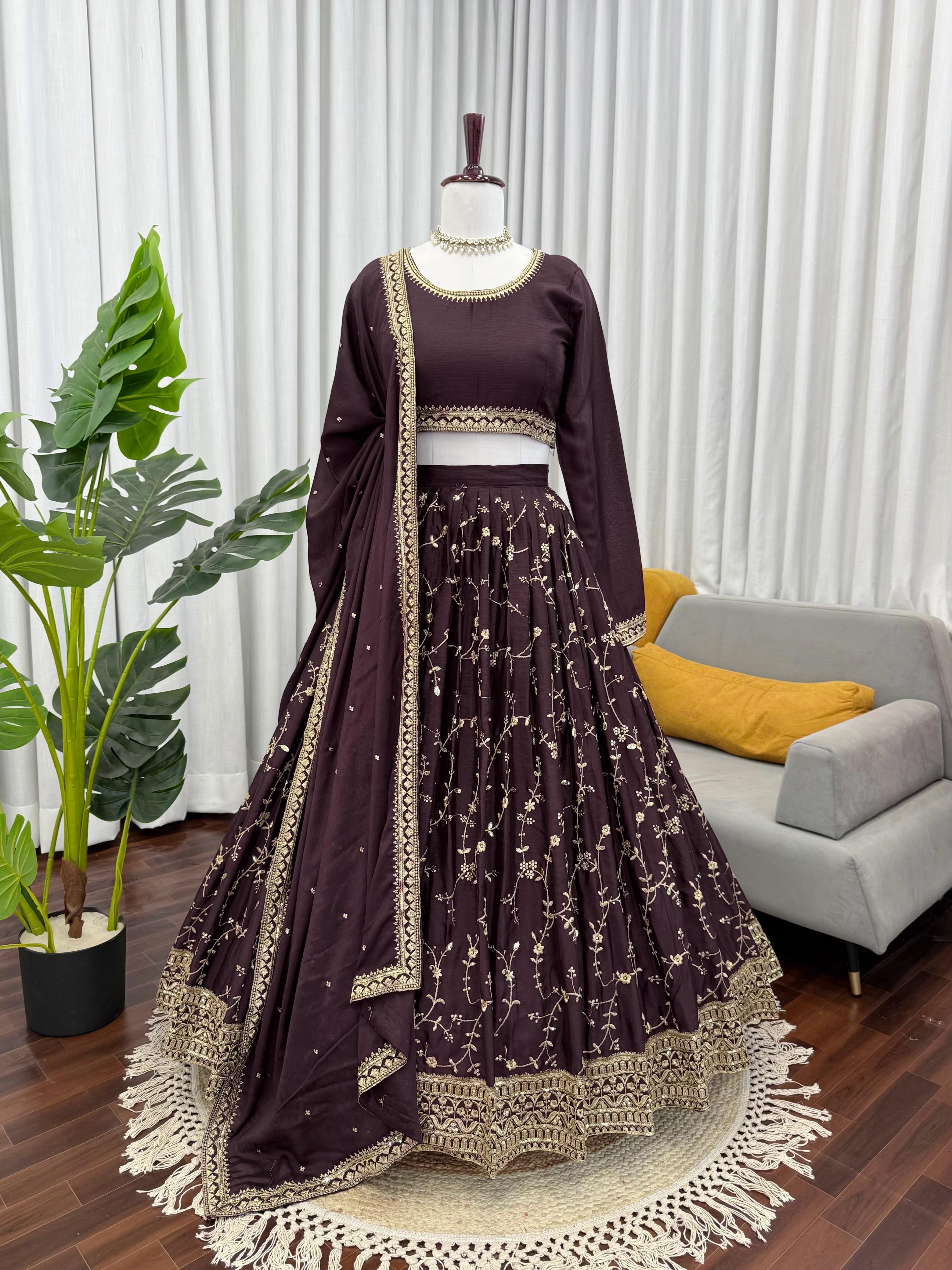 Boutique designer lehenga choli with dupatta