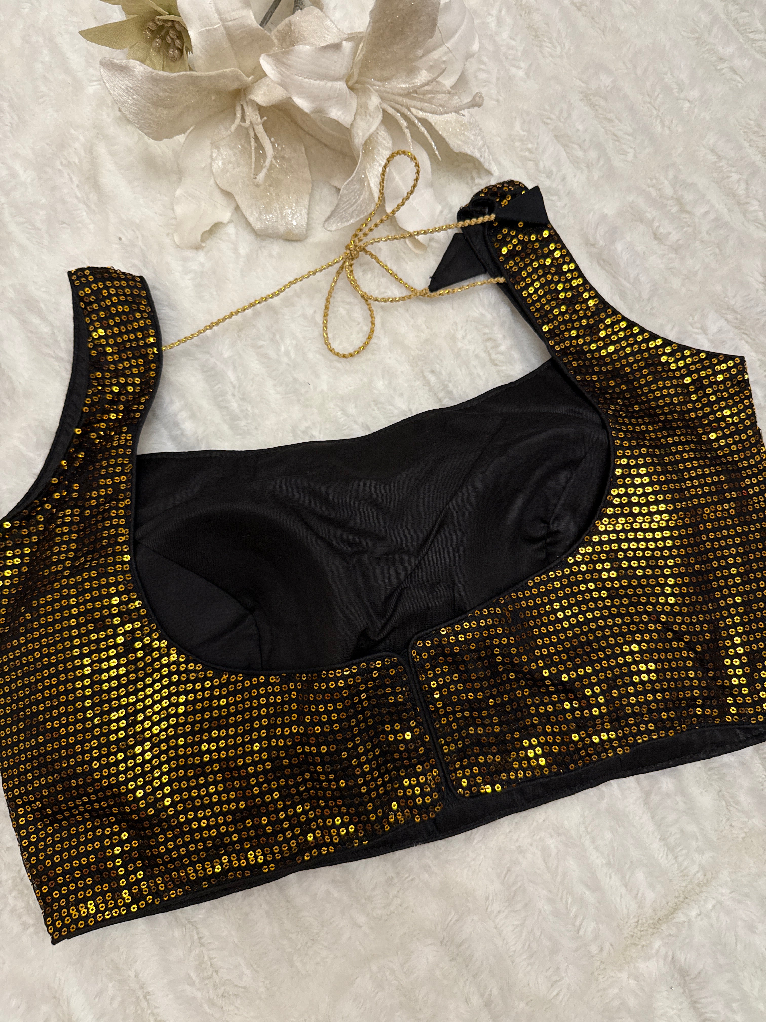 Readymade Sequins Saree Blouse – Glamorous & Ready-to-Wear