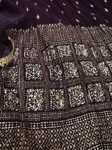 Royal Purple Embroidered Lehenga Choli with Dupatta – Bridal & Party Wear