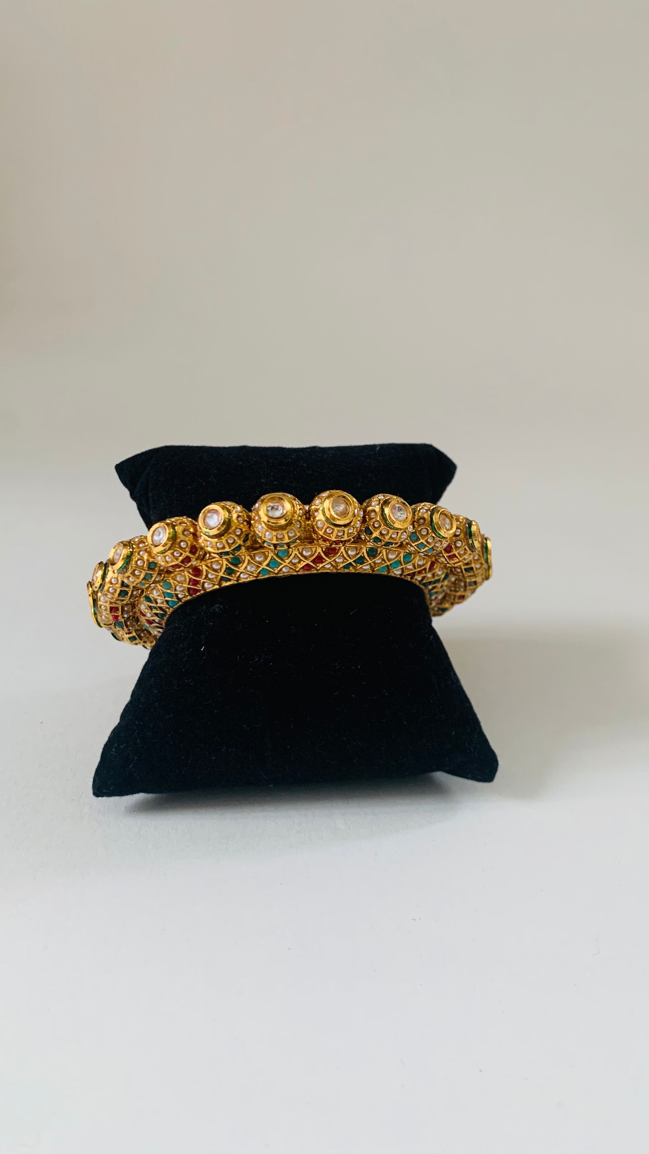 Royal Kundan and Meenakari Bangle | Traditional Indian Bridal Handcrafted Jewelry