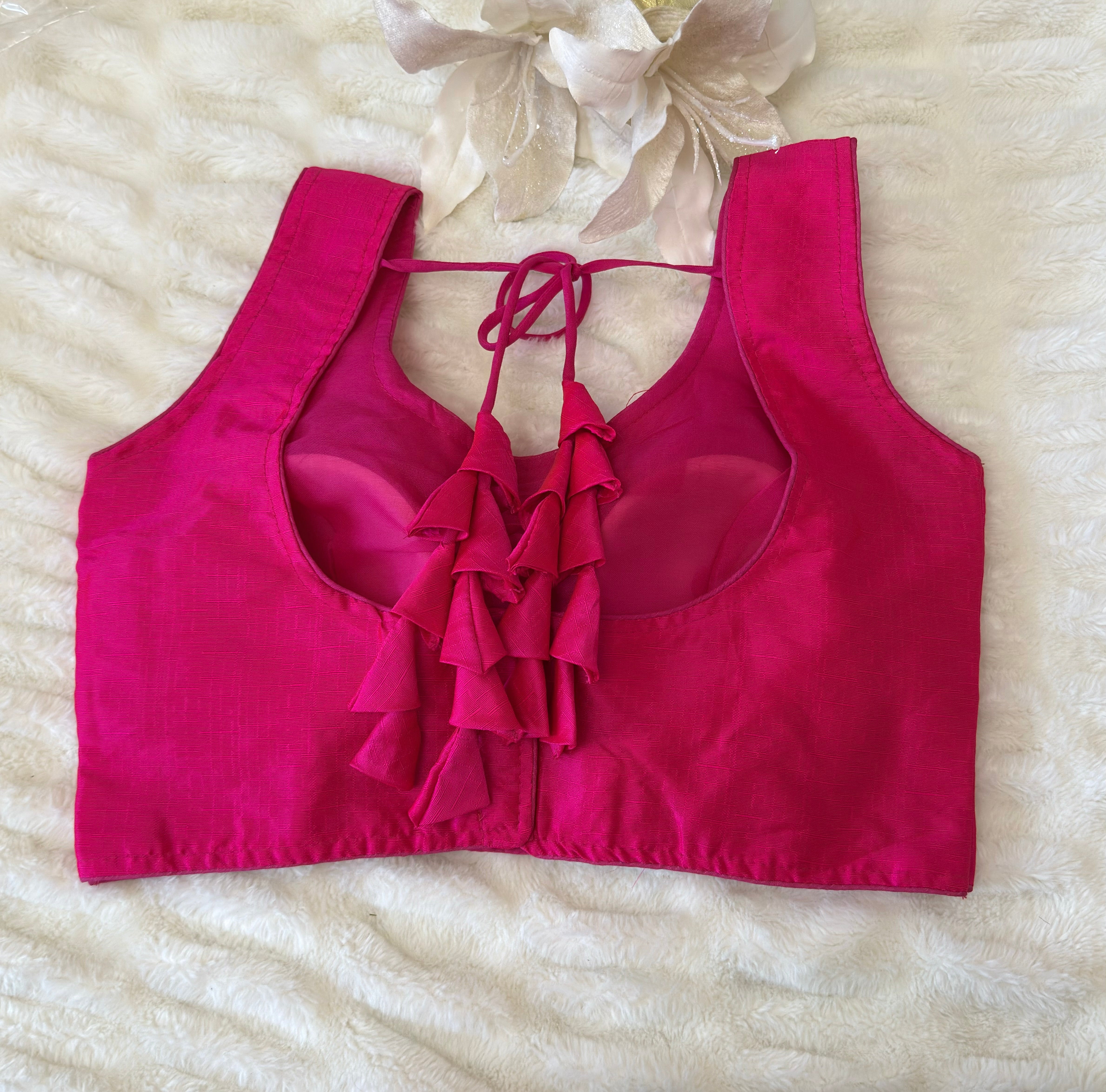 Hot pink / Rani Elegant Silk Blouse