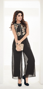 Jumpsuit with floral embroidery