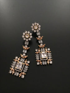 Victorian polish cz / American diamonds earrings