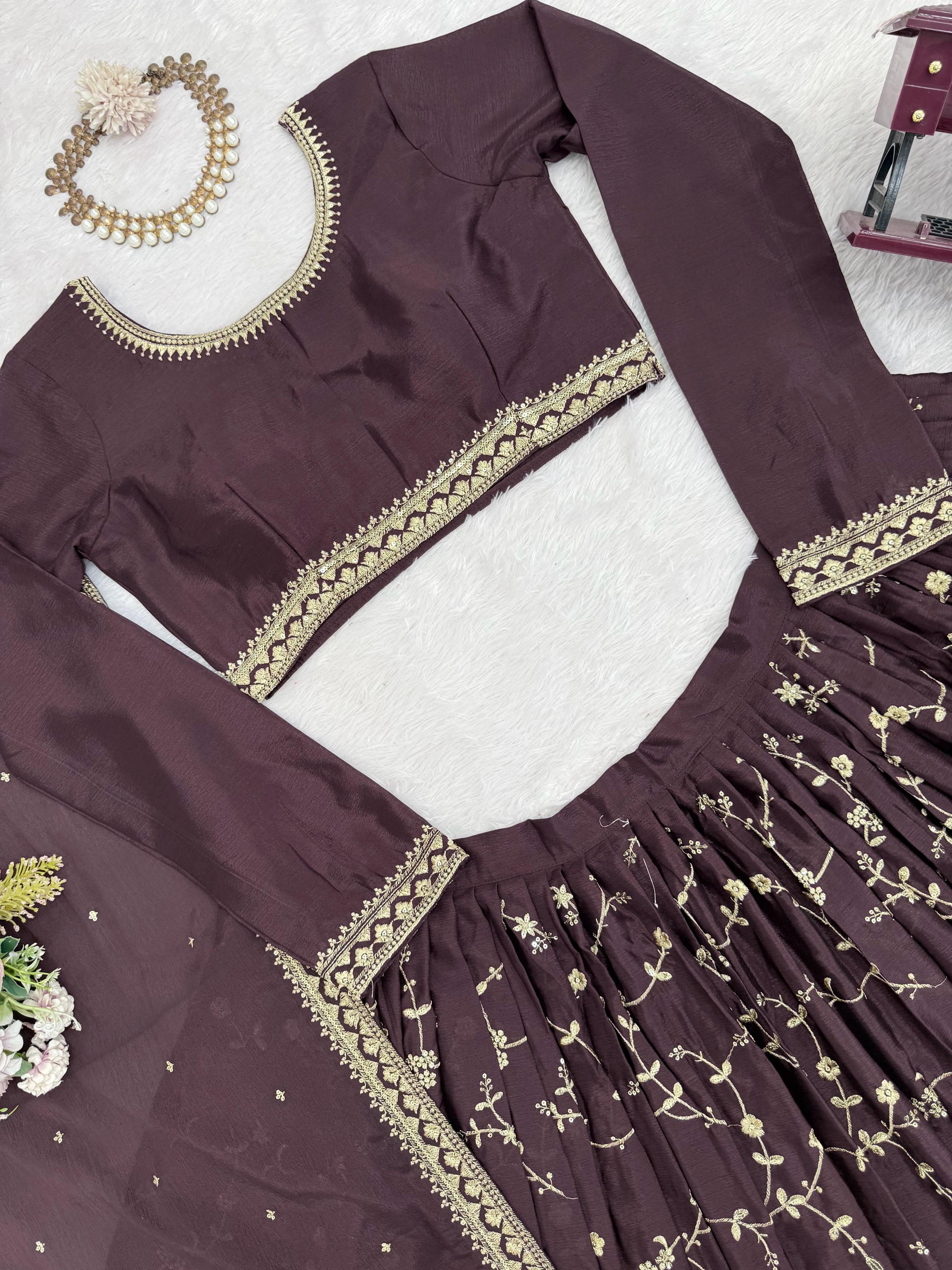 Boutique designer lehenga choli with dupatta