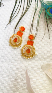 Orange earrings