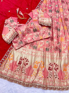 Paithank Tissue silk lehenga choli with dupatta