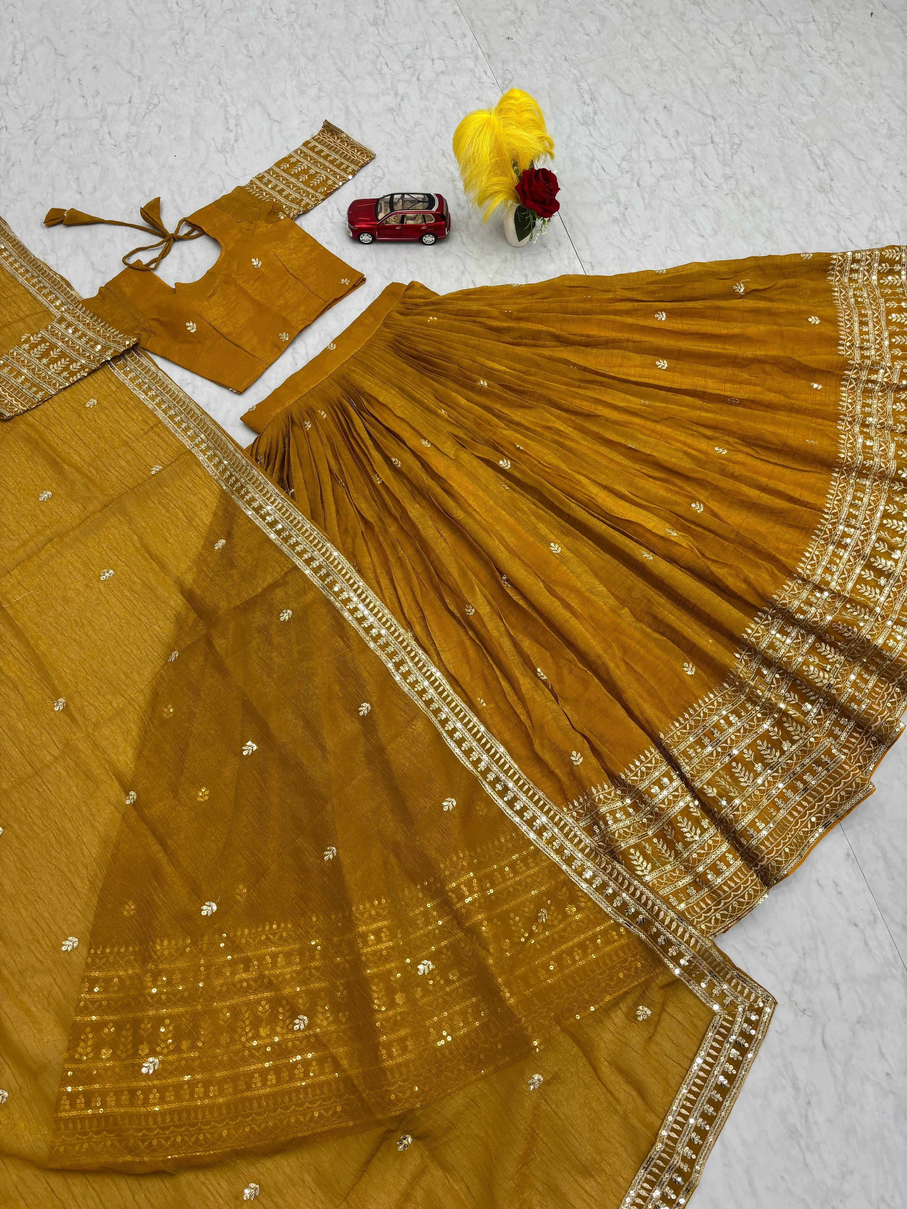 Festive wear lehenga choli with dupatta