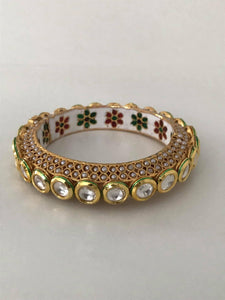 Royal Kundan and Meenakari Bangle | Traditional Indian Bridal Handcrafted Jewelry
