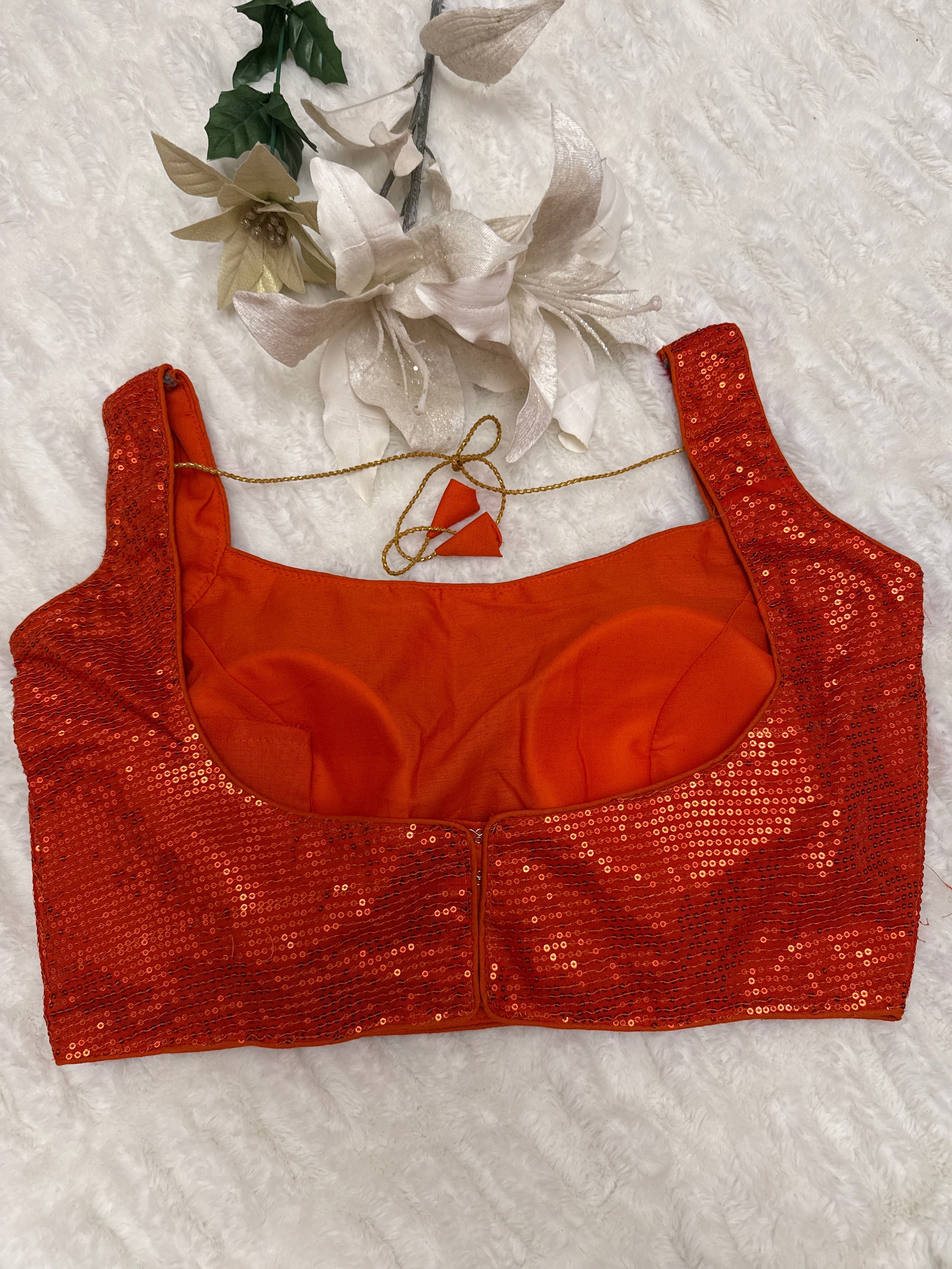 Readymade Sequins Saree Blouse – Glamorous & Ready-to-Wear