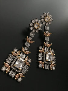 Victorian polish cz / American diamonds earrings