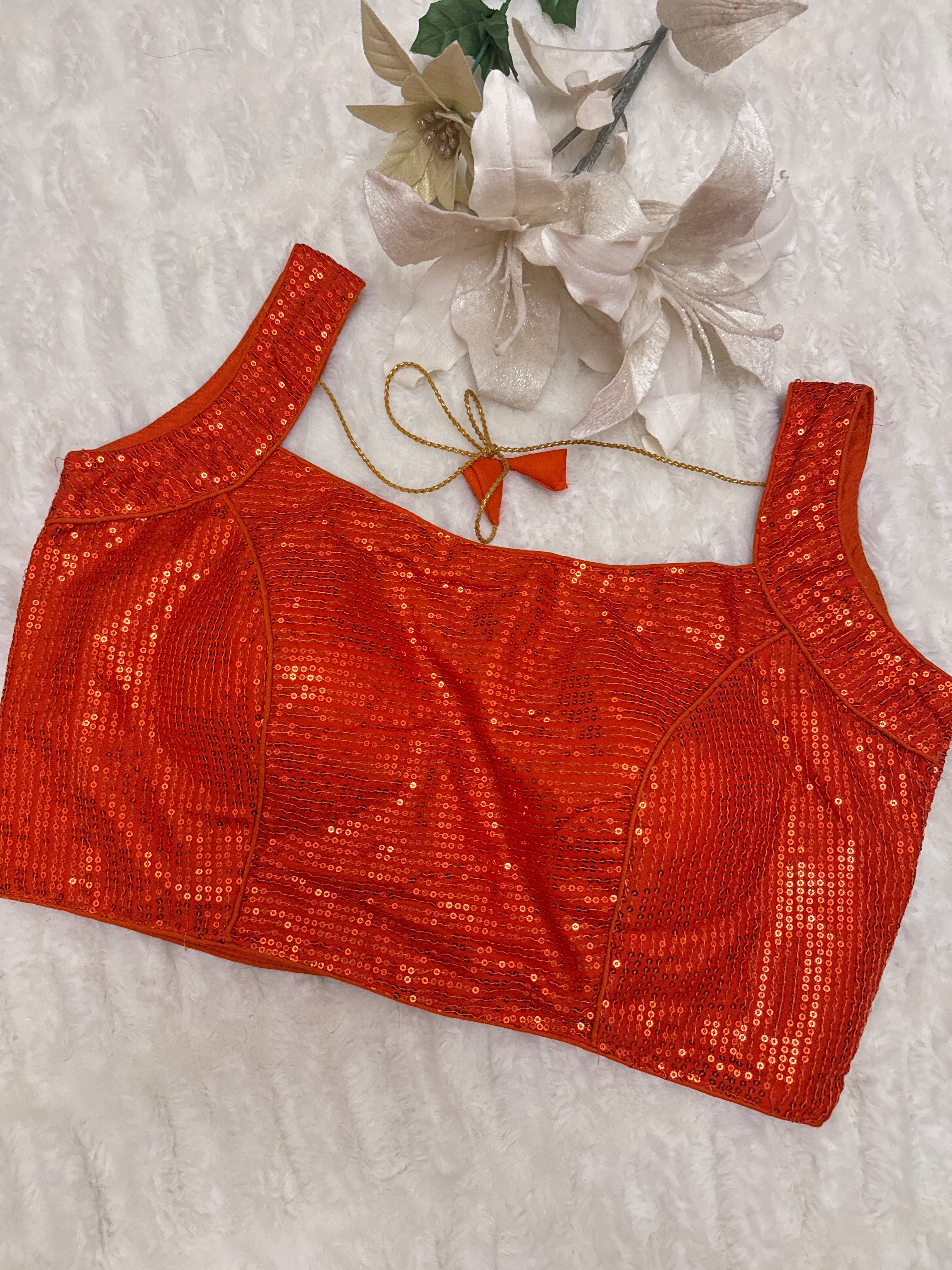 Readymade Sequins Saree Blouse – Glamorous & Ready-to-Wear
