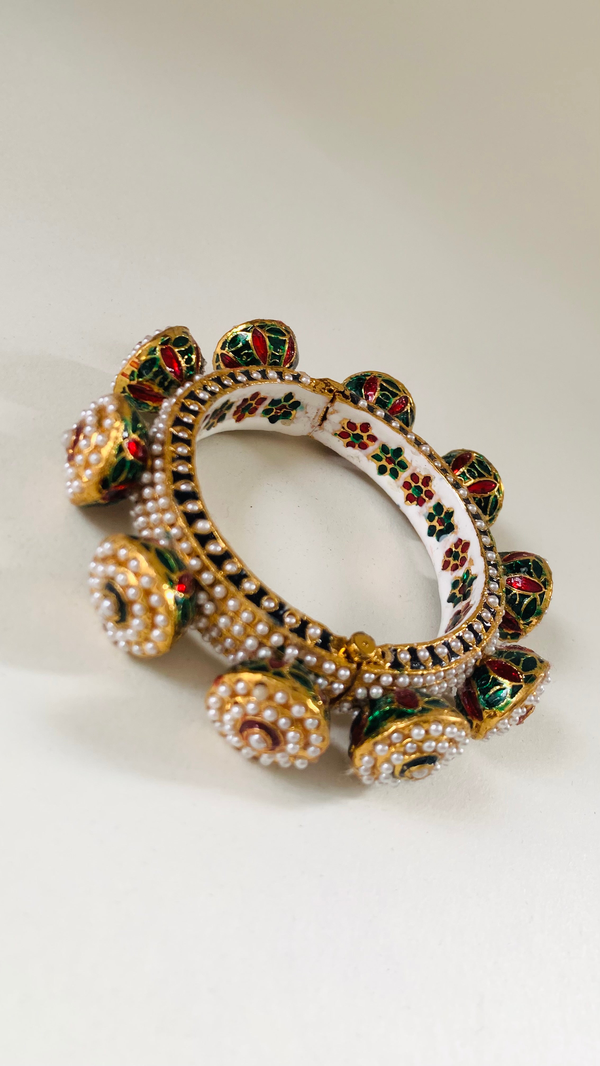 Royal Kundan and Meenakari Bangle | Traditional Indian Bridal Handcrafted Jewelry