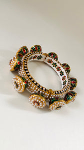 Royal Kundan and Meenakari Bangle | Traditional Indian Bridal Handcrafted Jewelry