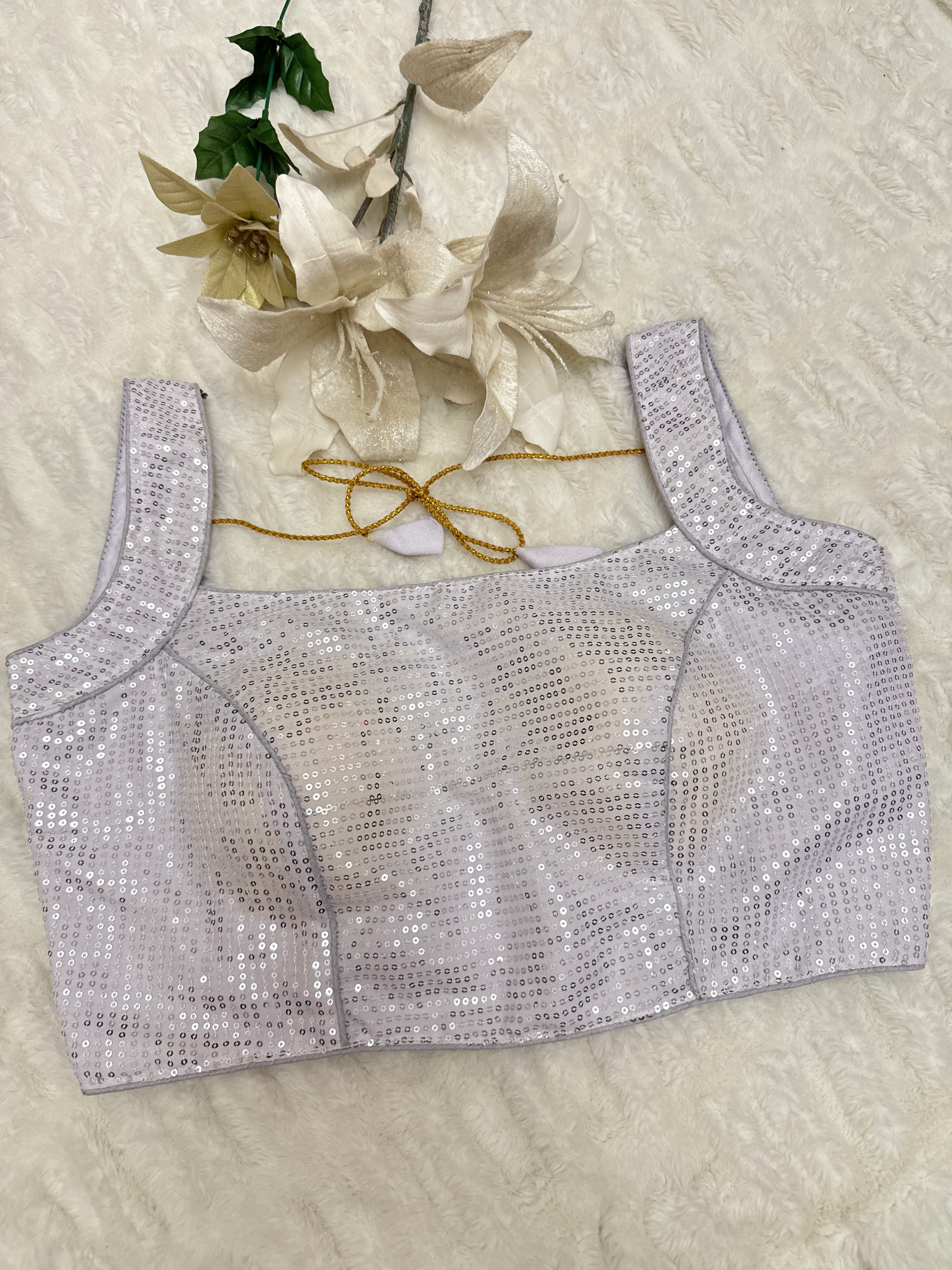 Readymade Sequins Saree Blouse – Glamorous & Ready-to-Wear