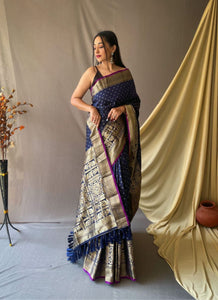 Silk saree with zari weaving
