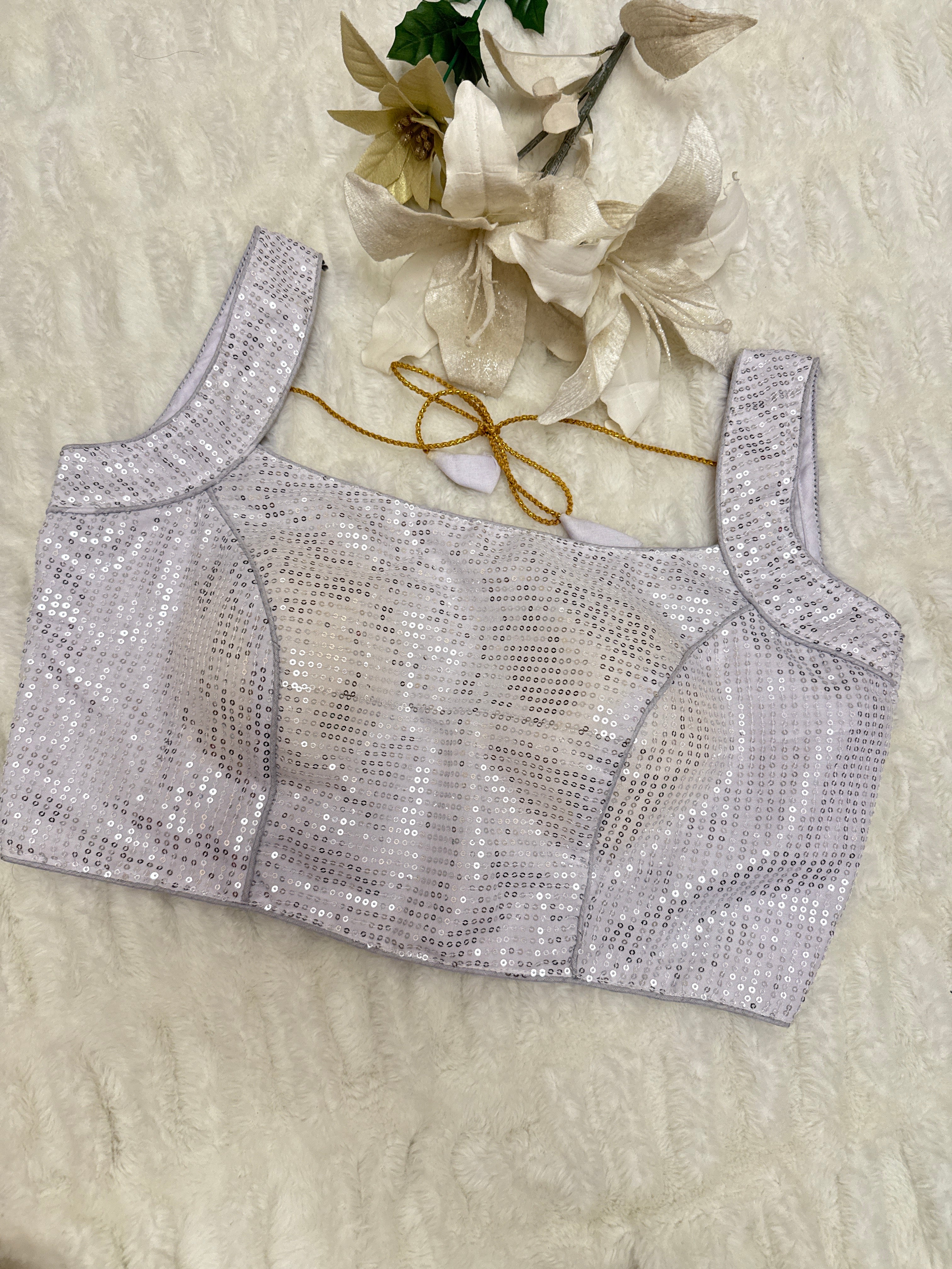 Readymade Sequins Saree Blouse – Glamorous & Ready-to-Wear