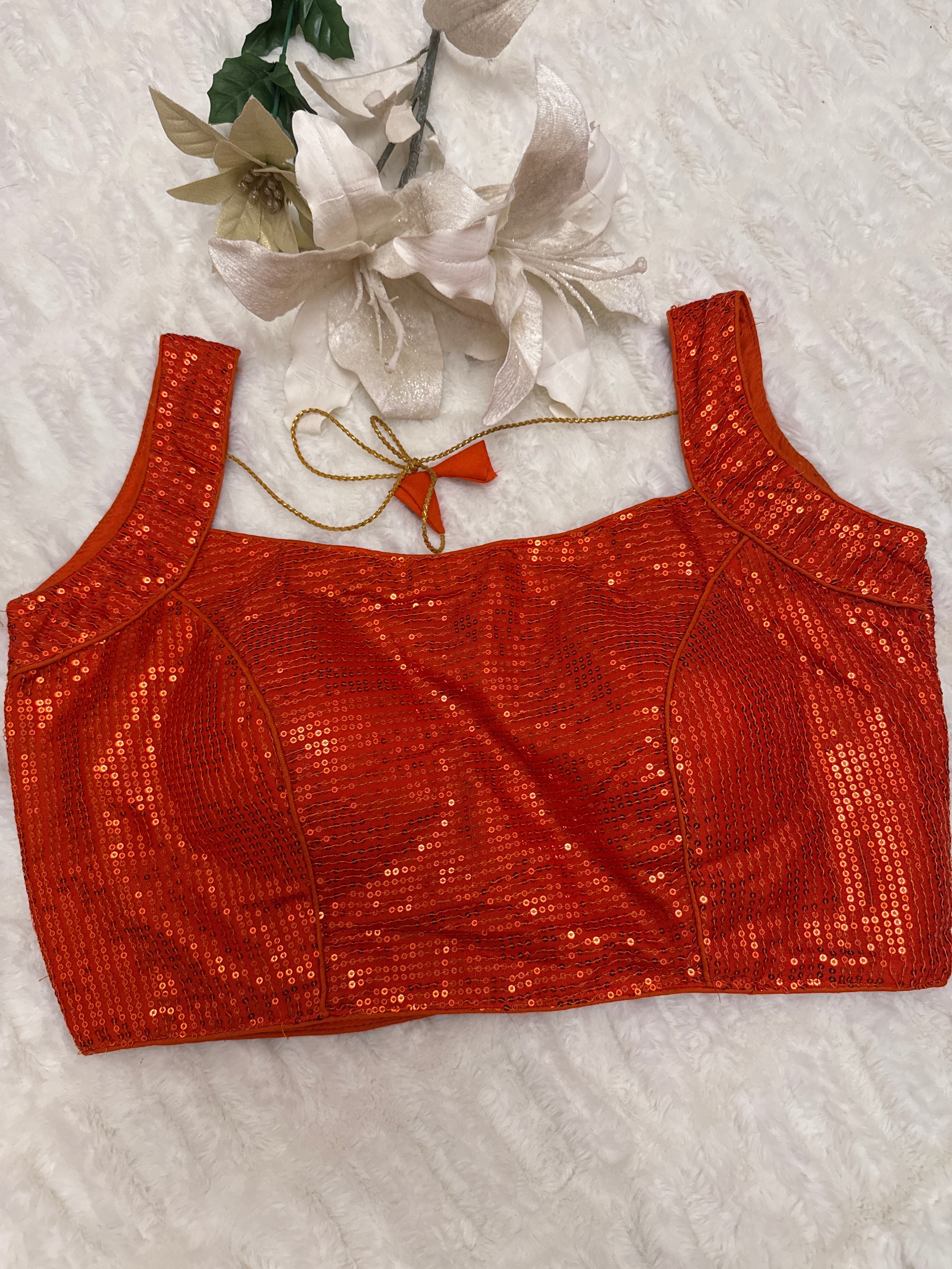 Readymade Sequins Saree Blouse – Glamorous & Ready-to-Wear