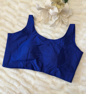 Royal blue Raw silk Bollywood blouse