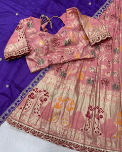 Paithank Tissue silk lehenga choli with dupatta