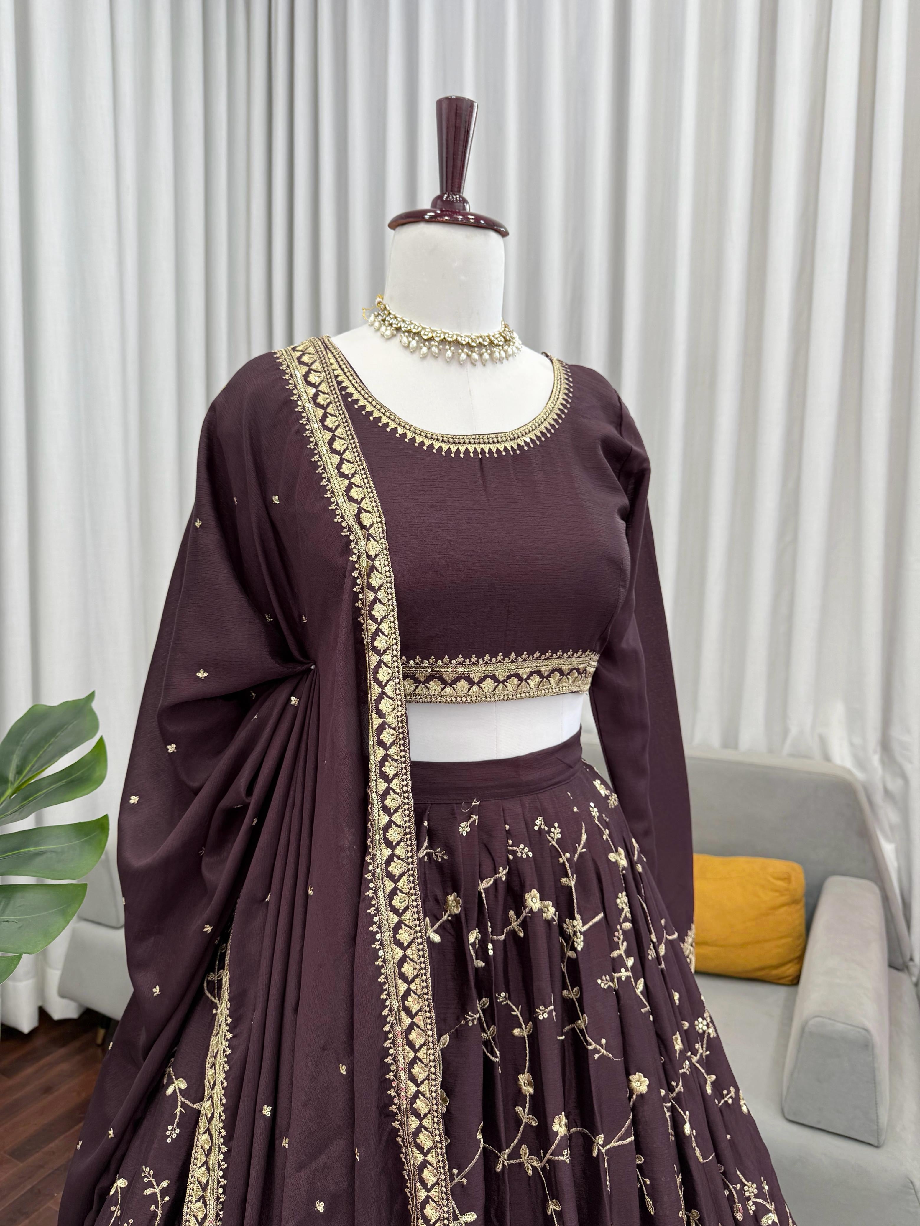 Boutique designer lehenga choli with dupatta