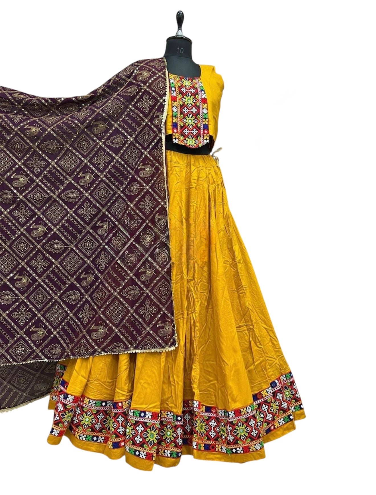 Navratri Special Lehenga Choli | Heavy Gamthi & Mirror Work | Traditional Festive Wear