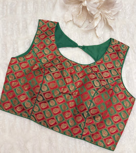 Peacock weaving readymade blouse