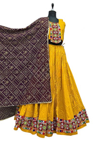 Navratri Special Lehenga Choli | Heavy Gamthi & Mirror Work | Traditional Festive Wear