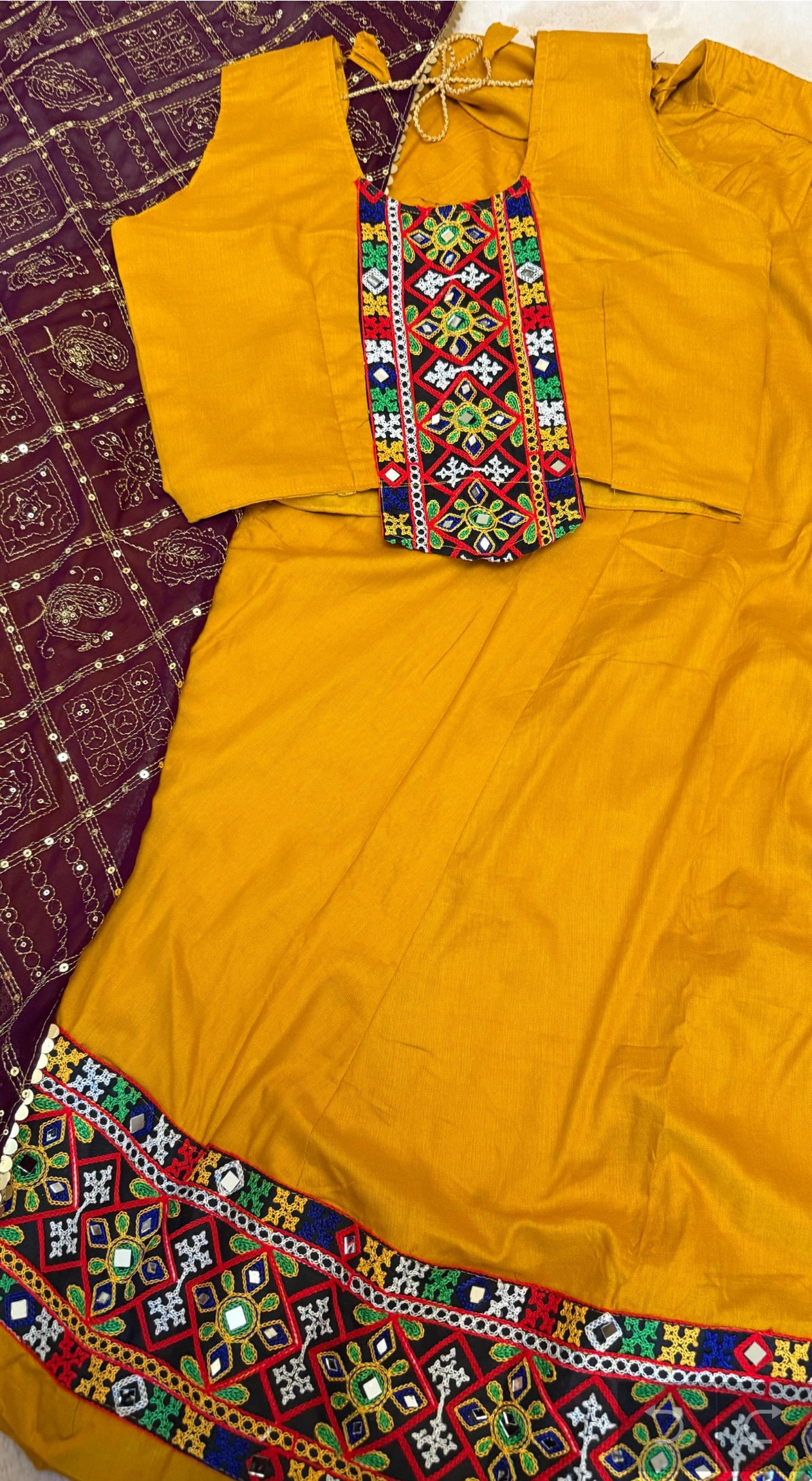 Navratri Special Lehenga Choli | Heavy Gamthi & Mirror Work | Traditional Festive Wear