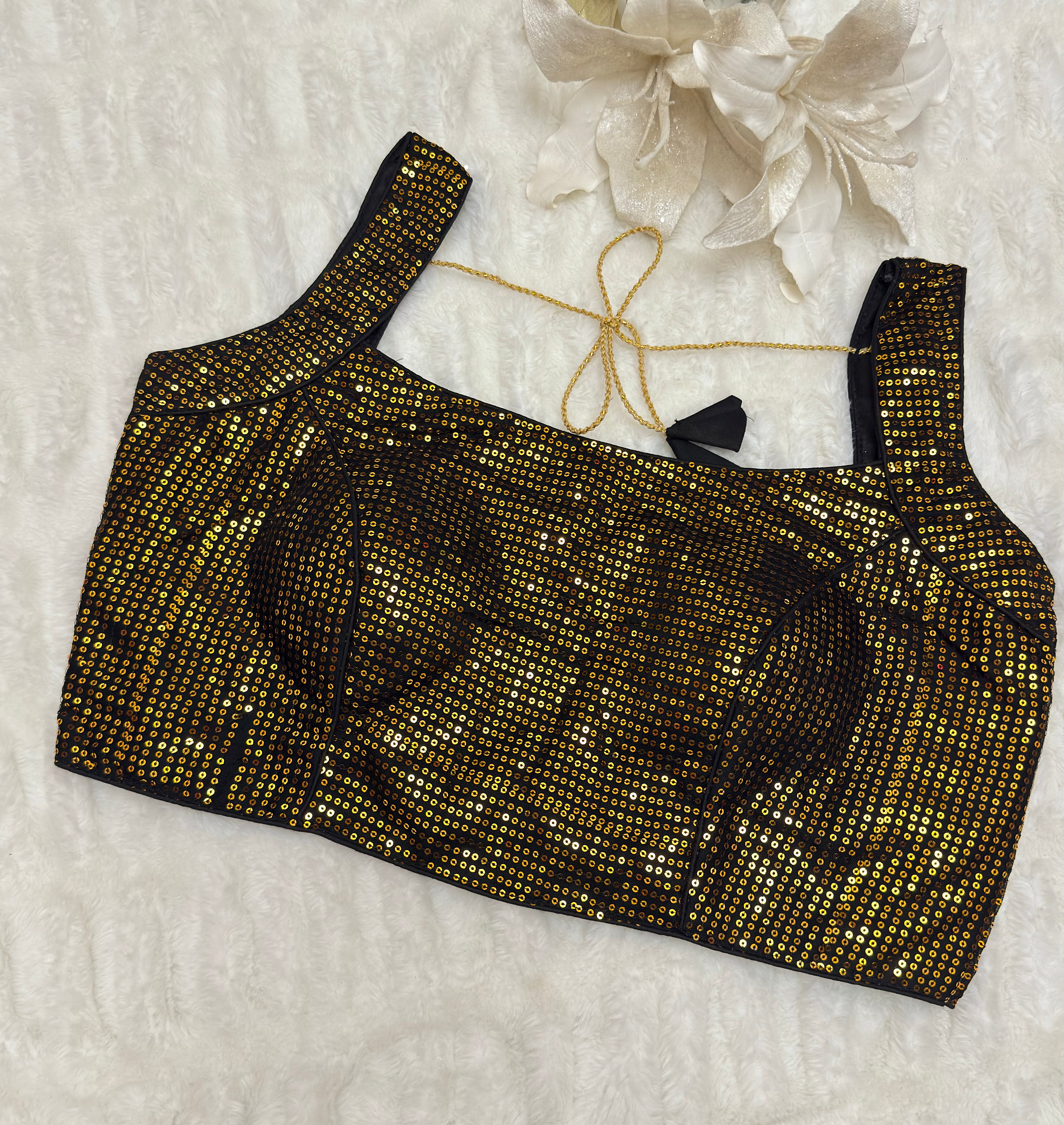 Readymade Sequins Saree Blouse – Glamorous & Ready-to-Wear