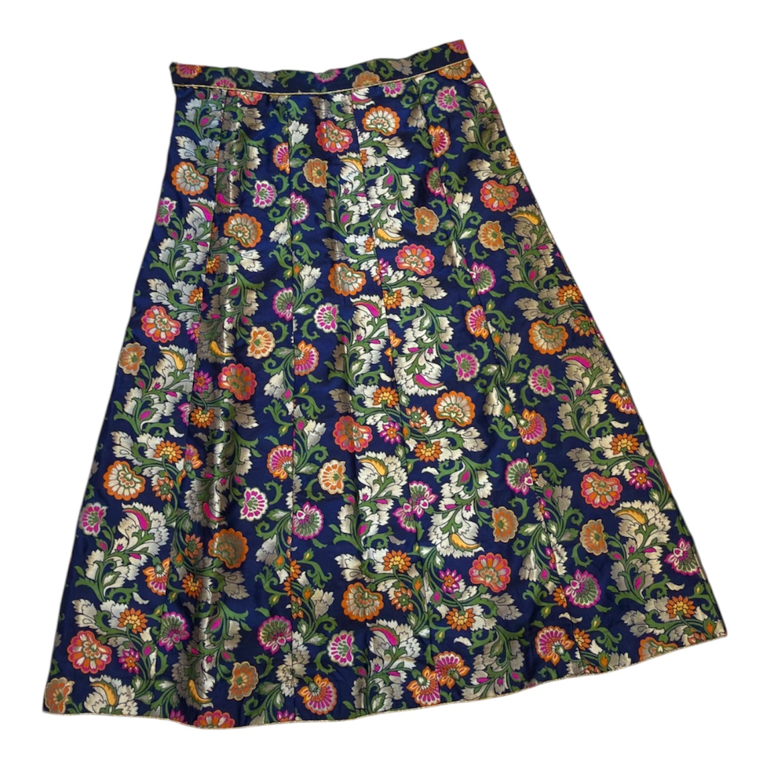 Banarasi Silk Skirt with Floral Brocade Weaving – Traditional Ethnic Wear