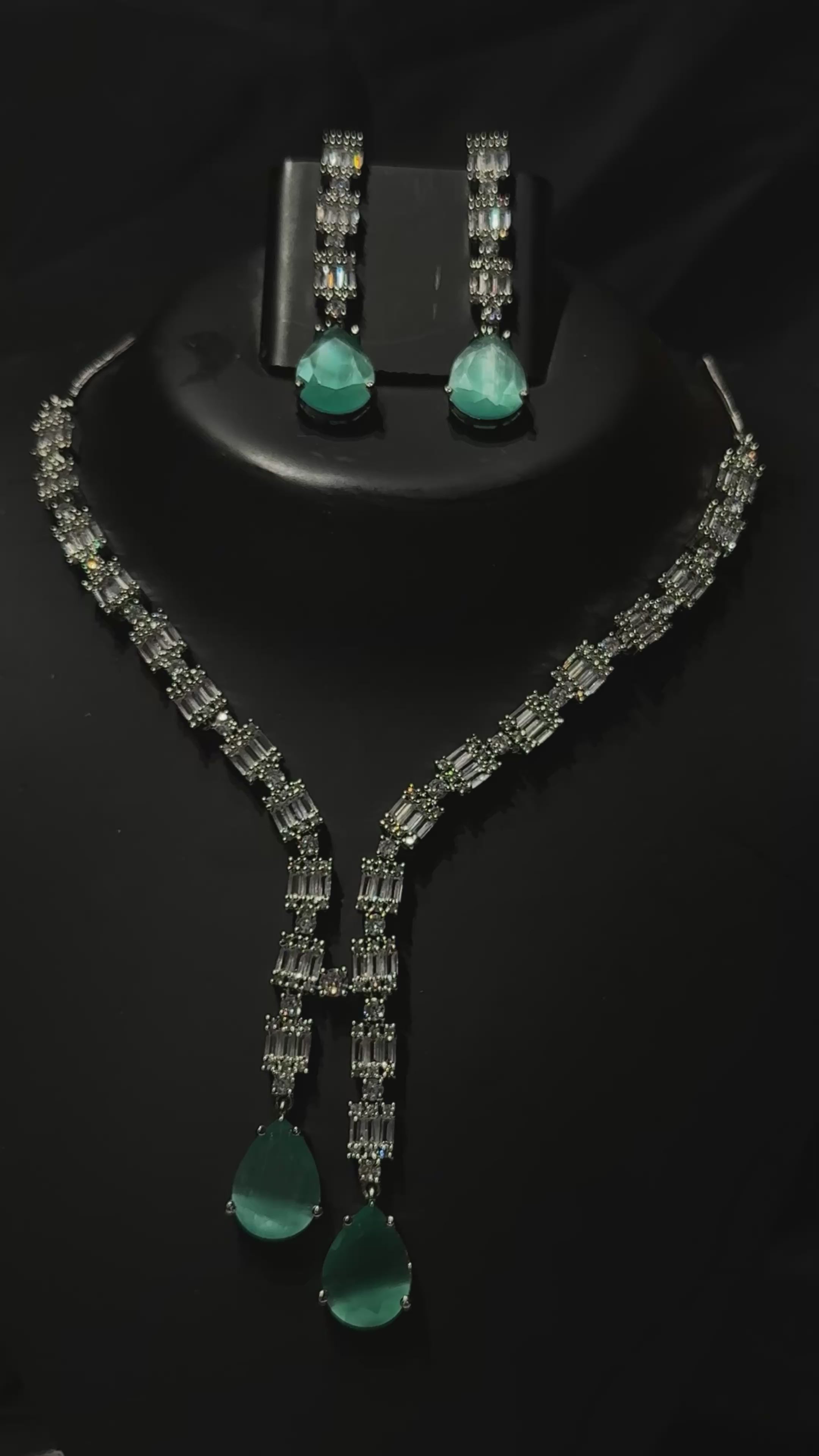 Aadhya - Elegant Cubic Zirconia Necklace Set – Sparkling Bridal & Party Wear Jewellery